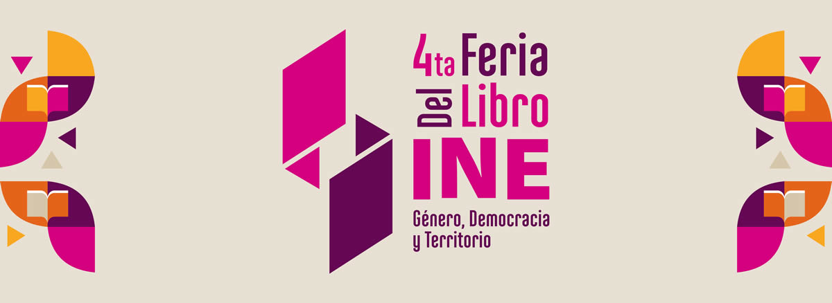 Banner de la 4ta Feria del Libro INE con el lema Género, Democracia y Territorio